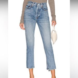 Agolde Riley high rise straight crop jeans